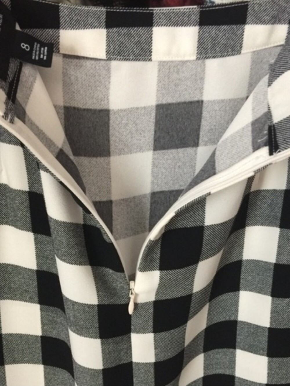 Who What Wear Black & White Gingham Pencil Skirt - Picture 6 of 12